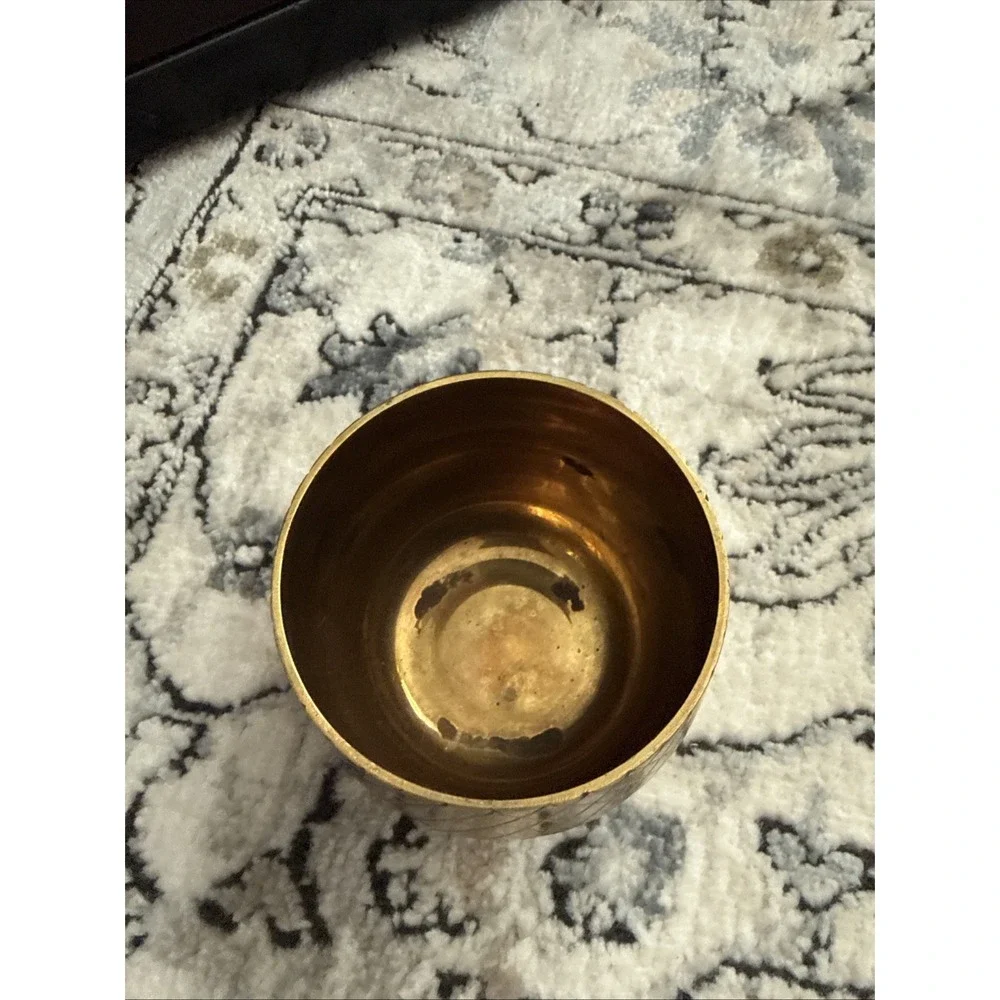 Vintage Brass Gold Pineapple Container Trinket Jar Mid Century MCM 9.5